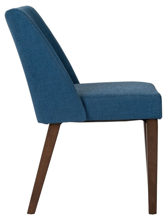 Liberty Furniture Space Saver Nido Chair (Blue) in Satin Walnut (Set of 2) - Furniture 4 Less (Jacksonville, NC)