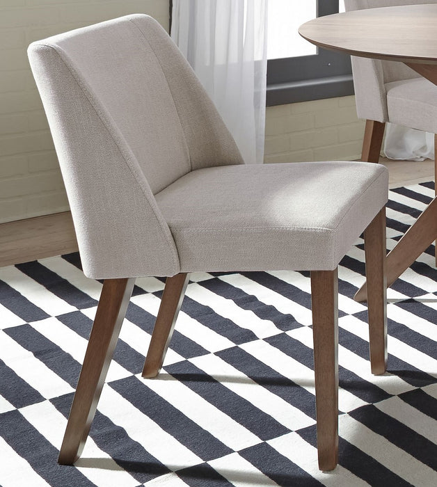 Liberty Furniture Space Saver Nido Chair (Light Tan) in Satin Walnut (Set of 2) - Furniture 4 Less (Jacksonville, NC)