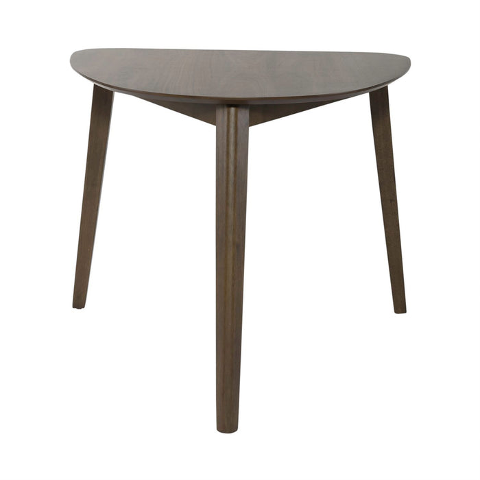 Space Saver Triangle Table in Satin Walnut - Furniture 4 Less (Jacksonville, NC)