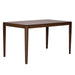 Space Saver Rectangular Leg Table in Satin Walnut - Furniture 4 Less (Jacksonville, NC)