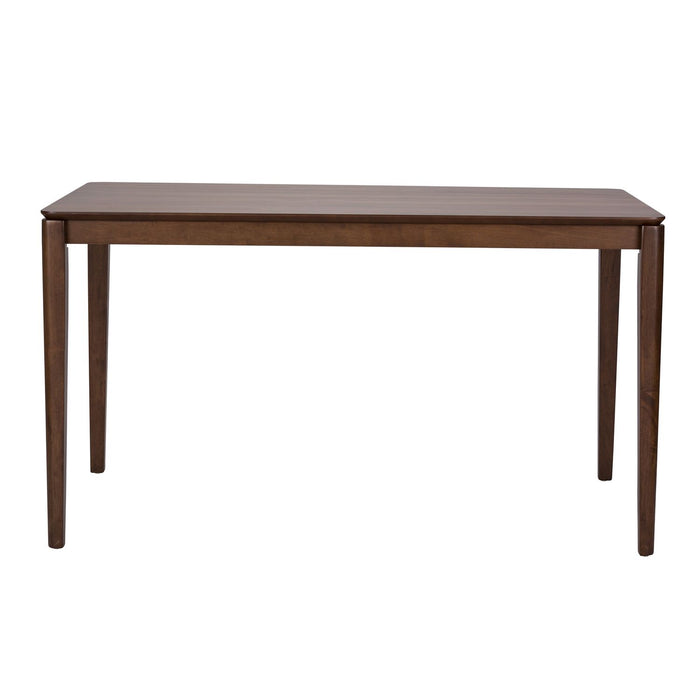 Space Saver Rectangular Leg Table in Satin Walnut - Furniture 4 Less (Jacksonville, NC)