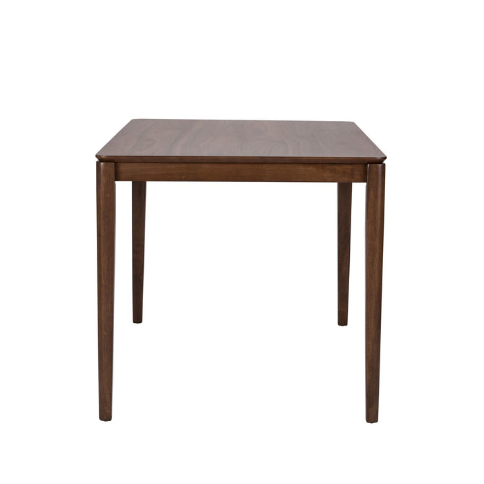 Space Saver Rectangular Leg Table in Satin Walnut - Furniture 4 Less (Jacksonville, NC)