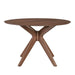 Space Saver Round Pedestal Table in Satin Walnut - Furniture 4 Less (Jacksonville, NC)