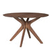 Space Saver Round Pedestal Table in Satin Walnut - Furniture 4 Less (Jacksonville, NC)