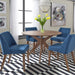 Space Saver Round Pedestal Table in Satin Walnut - Furniture 4 Less (Jacksonville, NC)