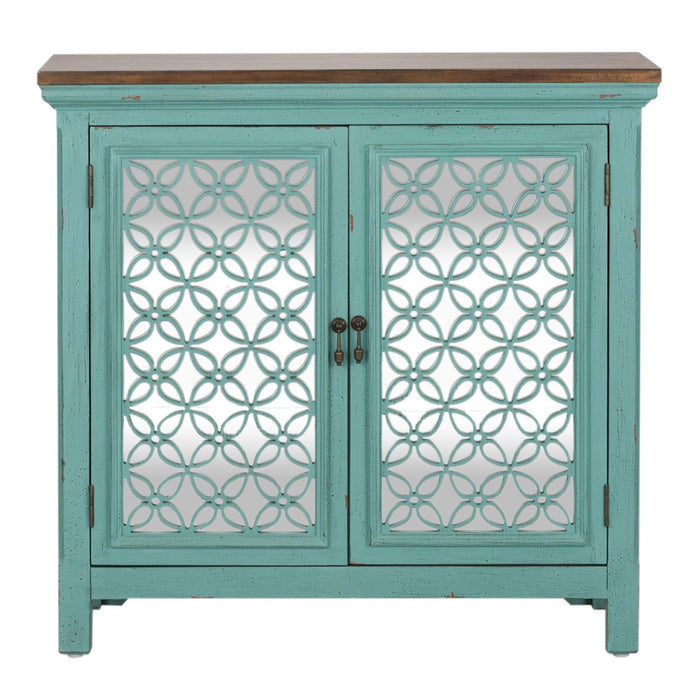 Kensington 2 Door Accent Cabinet in Turquoise - Furniture 4 Less (Jacksonville, NC)