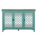 Kensington 3 Door Accent Cabinet in Turquoise - Furniture 4 Less (Jacksonville, NC)