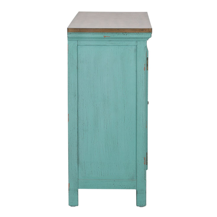 Kensington 3 Door Accent Cabinet in Turquoise - Furniture 4 Less (Jacksonville, NC)