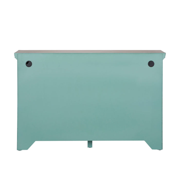 Kensington 3 Door Accent Cabinet in Turquoise - Furniture 4 Less (Jacksonville, NC)