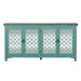Kensington 4 Door Accent Cabinet in Turquoise - Furniture 4 Less (Jacksonville, NC)