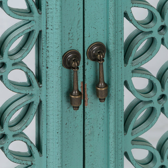 Kensington 4 Door Accent Cabinet in Turquoise - Furniture 4 Less (Jacksonville, NC)