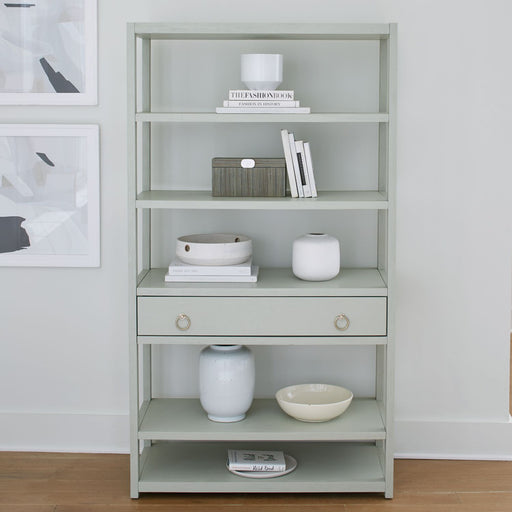 Liberty Furniture East End Accent Bookcase in Green Mist EST SHIP TIME APPX 4 WEEKS image