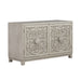 Sundance 2 Door Accent Cabinet in Antique Linen - Furniture 4 Less (Jacksonville, NC)