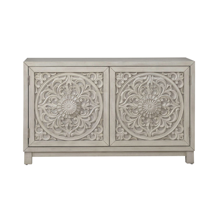 Sundance 2 Door Accent Cabinet in Antique Linen - Furniture 4 Less (Jacksonville, NC)