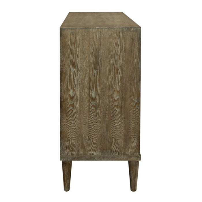 Devonshire 4 Door Accent Cabinet in Driftwood - Furniture 4 Less (Jacksonville, NC)