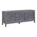 Marisol 65 Inch 3 Door Accent TV Stand in Weathered Honey and Soft Wash Gray - Furniture 4 Less (Jacksonville, NC)