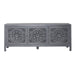 Marisol 65 Inch 3 Door Accent TV Stand in Weathered Honey and Soft Wash Gray - Furniture 4 Less (Jacksonville, NC)