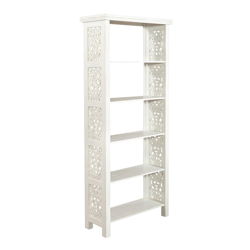 Trellis Lane Accent Bookcase in Weathered White - Furniture 4 Less (Jacksonville, NC)