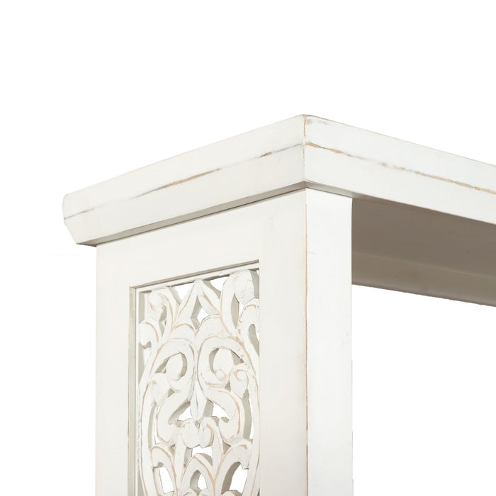 Trellis Lane Accent Bookcase in Weathered White - Furniture 4 Less (Jacksonville, NC)