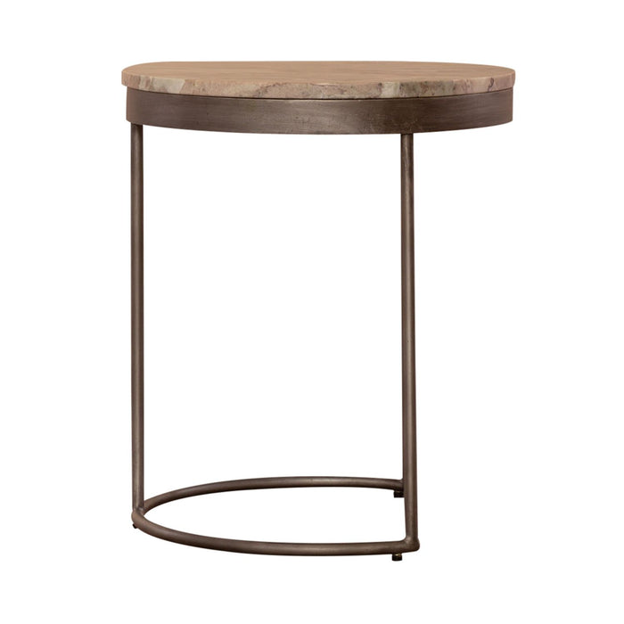Eclipse Nesting Tables in Greystone Marble Top w/ Pewter Metal - Furniture 4 Less (Jacksonville, NC)