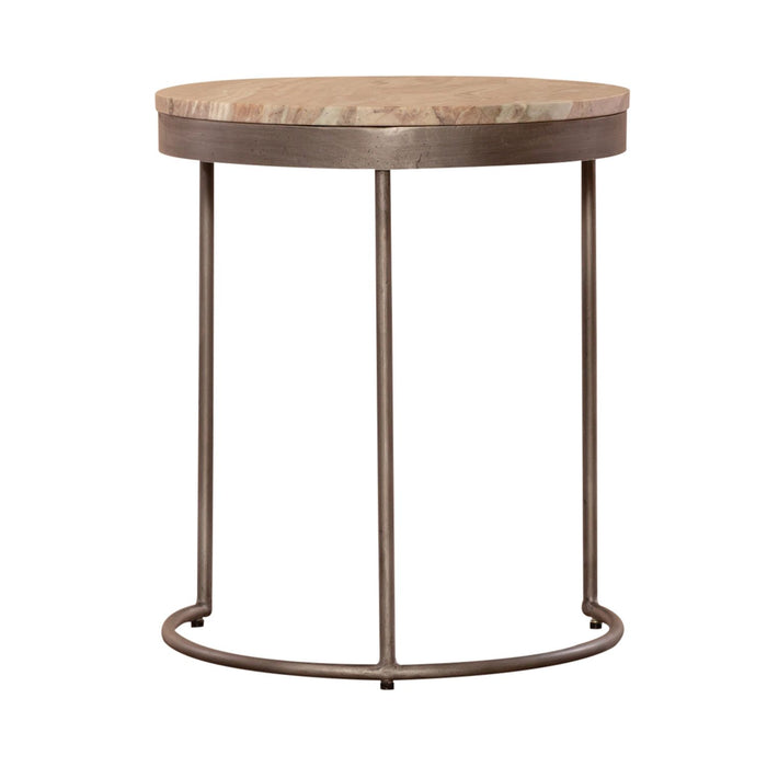 Eclipse Nesting Tables in Greystone Marble Top w/ Pewter Metal - Furniture 4 Less (Jacksonville, NC)