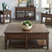 Liberty Furniture Lake House Cocktail Table in Rustic Brown Oak - Furniture 4 Less (Jacksonville, NC)