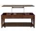 Liberty Furniture Lake House Lift Top Cocktail Table in Rustic Brown Oak - Furniture 4 Less (Jacksonville, NC)