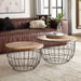 Liberty Furniture Akins Nesting Caged Accent Tables in Weathered Honey Finish w/ Pewter Base - Furniture 4 Less (Jacksonville, NC)