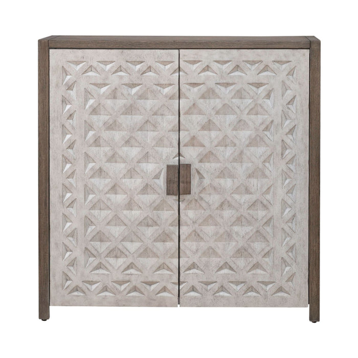 Chatfield Accent Console in Antique White with Tobacco Top EST SHIP TIME APPX 4 WEEKS - Furniture 4 Less (Jacksonville, NC)