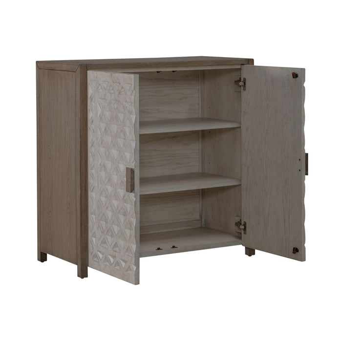 Liberty Furniture Chatfield Accent Console in Antique White with Tobacco Top EST SHIP TIME APPX 4 WEEKS - Furniture 4 Less (Jacksonville, NC)