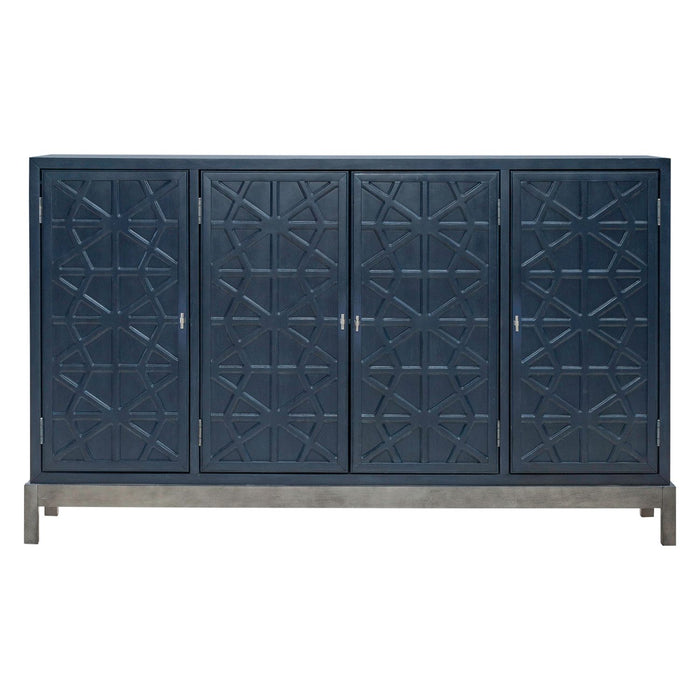 Braxton Accent Cabinet in Azure Blue EST SHIP TIME APPX 4 WEEKS - Furniture 4 Less (Jacksonville, NC)