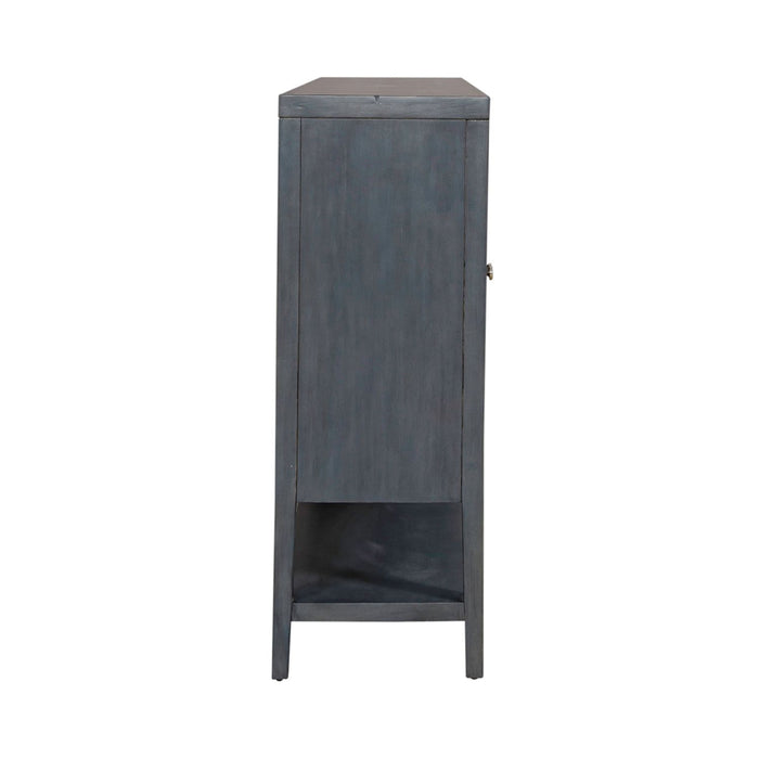 Liberty Furniture Circle View Four Door Accent Cabinet in Blue Dusk EST SHIP TIME APPX 4 WEEKS - Furniture 4 Less (Jacksonville, NC)