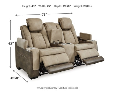 Next-Gen DuraPella Power Reclining Loveseat with Console - Furniture 4 Less (Jacksonville, NC)