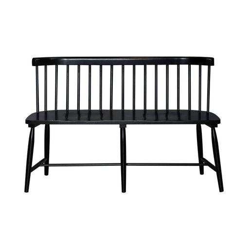 Liberty Furniture Capeside Cottage Spindle Back Dining Bench in Royal Black - Furniture 4 Less (Jacksonville, NC)