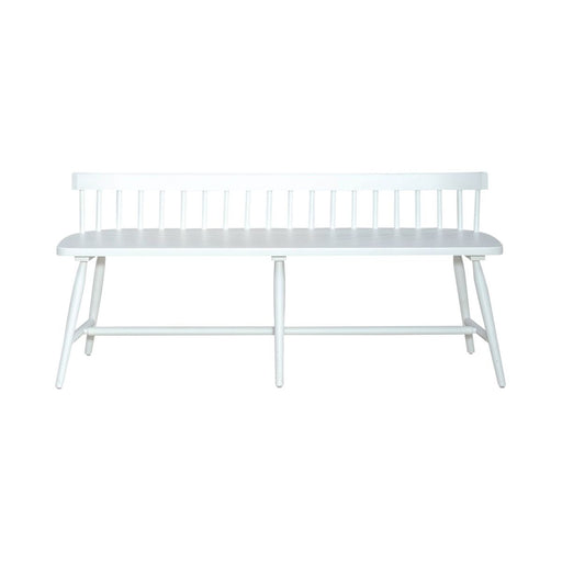 Liberty Furniture Capeside Cottage Spindle Back Dining Bench in Porcelain White - Furniture 4 Less (Jacksonville, NC)