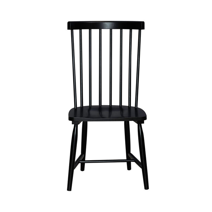 Liberty Furniture Capeside Cottage Spindle Back Side Chair (Set of 2) in Royal Black - Furniture 4 Less (Jacksonville, NC)