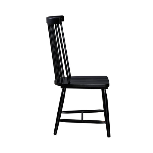 Liberty Furniture Capeside Cottage Spindle Back Side Chair (Set of 2) in Royal Black - Furniture 4 Less (Jacksonville, NC)