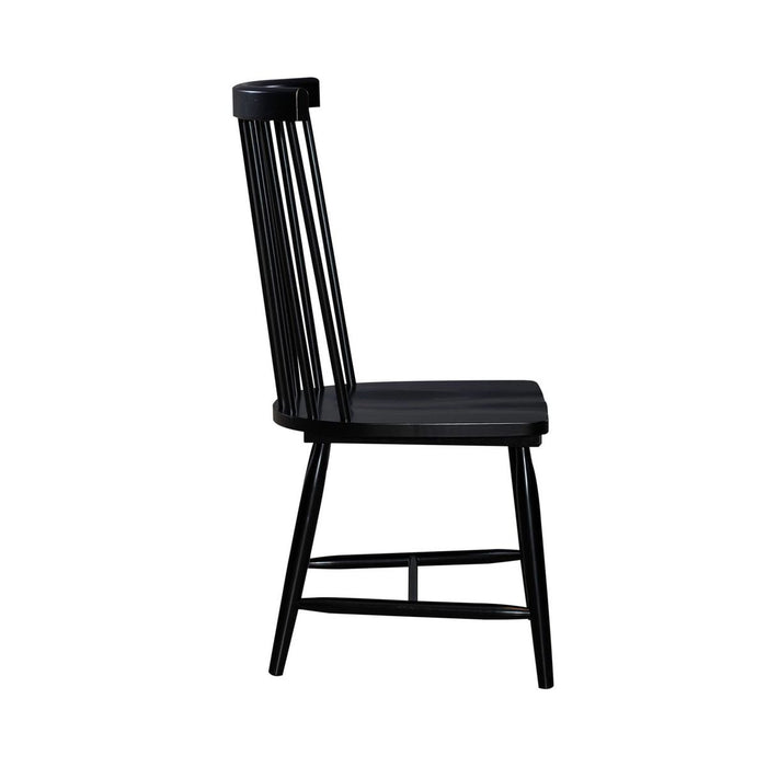 Liberty Furniture Capeside Cottage Spindle Back Side Chair (Set of 2) in Royal Black - Furniture 4 Less (Jacksonville, NC)