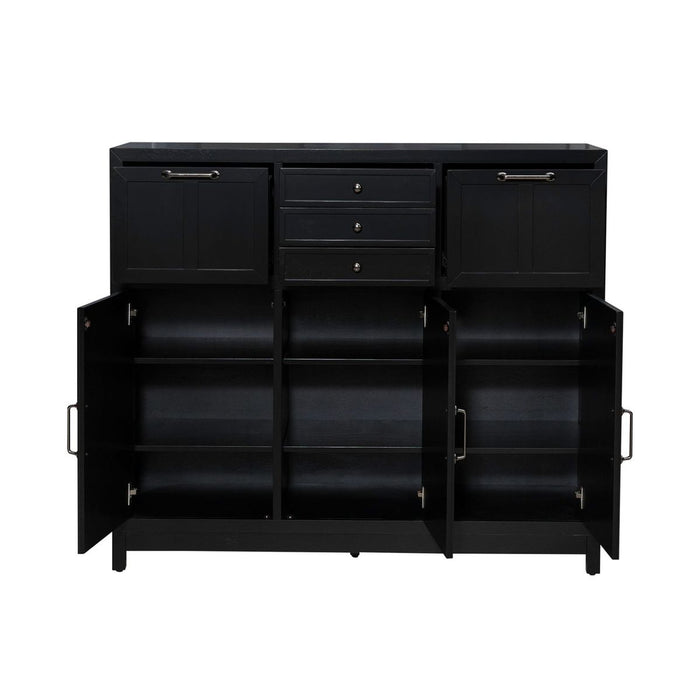 Liberty Furniture Capeside Cottage Buffet in Royal Black - Furniture 4 Less (Jacksonville, NC)