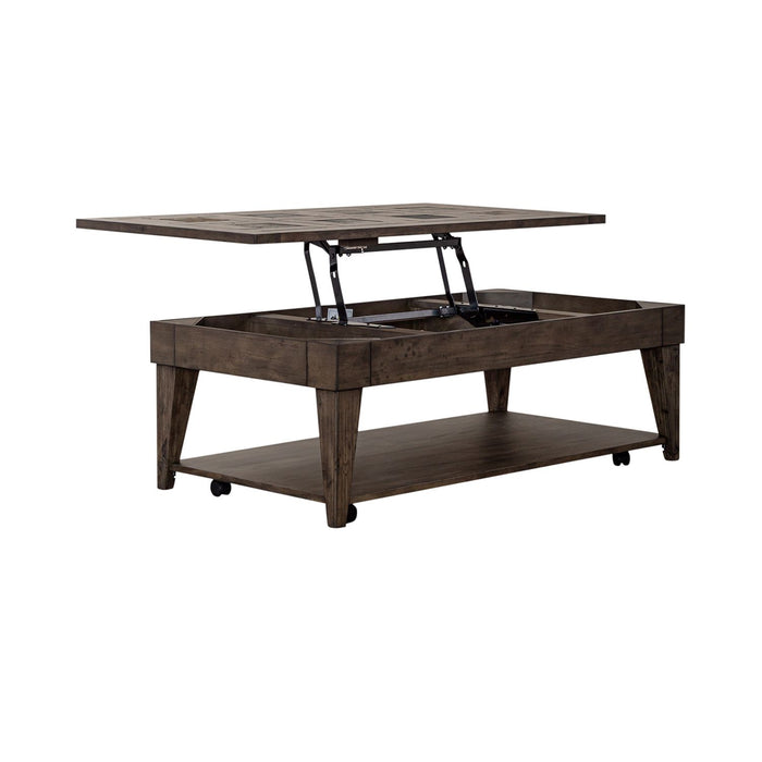 Arrowcreek Lift Top Cocktail Table in Weathered Stone - Furniture 4 Less (Jacksonville, NC)