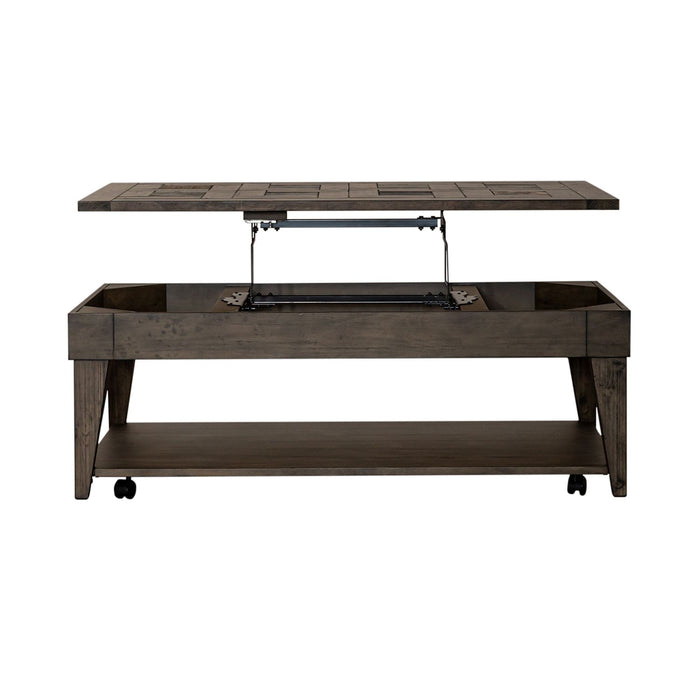 Arrowcreek Lift Top Cocktail Table in Weathered Stone - Furniture 4 Less (Jacksonville, NC)