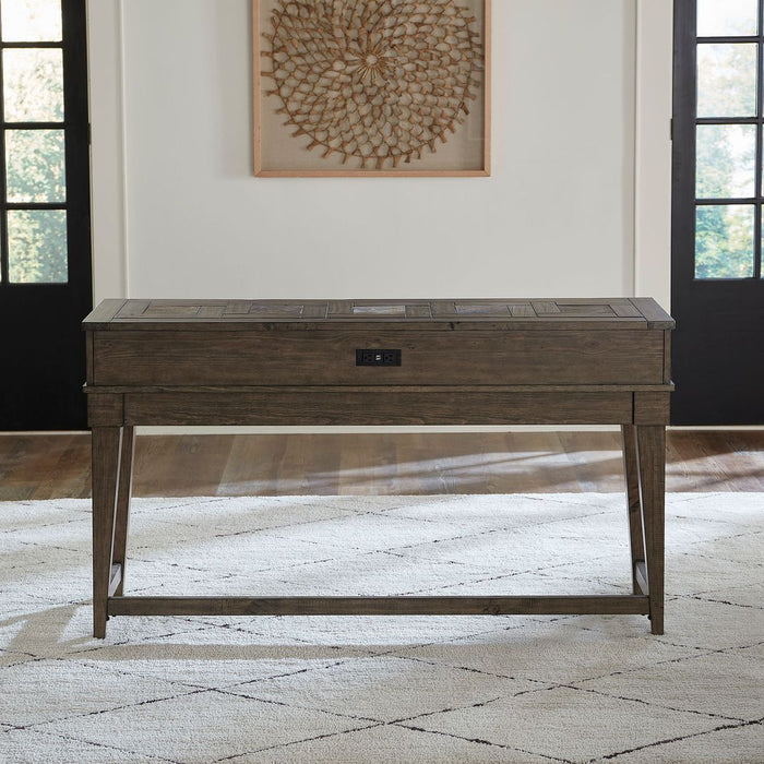 Liberty Furniture Arrowcreek Console Bar Table in Weathered Stone - Furniture 4 Less (Jacksonville, NC)