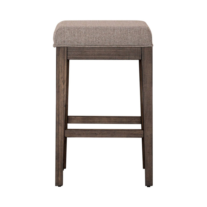 Arrowcreek Upholstered Console Stool in Weathered Stone - Furniture 4 Less (Jacksonville, NC)