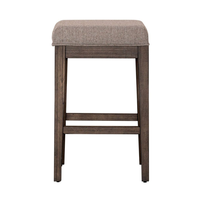 Liberty Furniture Arrowcreek Upholstered Console Stool in Weathered Stone image