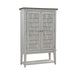 River Place Bar Cabinet in Riverstone White & Tobacco EST SHIP TIME APPX 4 WEEKS - Furniture 4 Less (Jacksonville, NC)