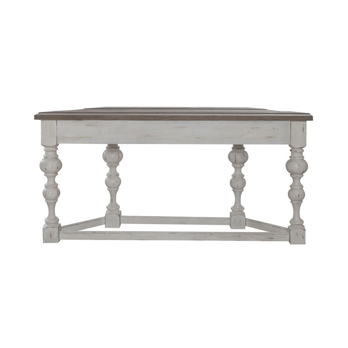 Liberty Furniture River Place Accent Console Table in Riverstone White & Tobacco EST SHIP TIME APPX 4 WEEKS - Furniture 4 Less (Jacksonville, NC)