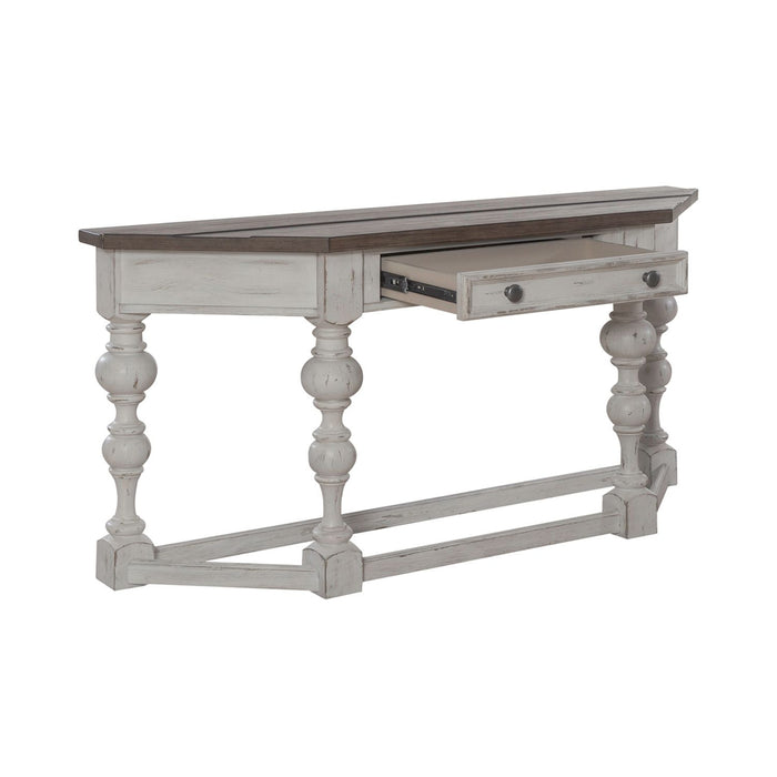 Liberty Furniture River Place Accent Console Table in Riverstone White & Tobacco EST SHIP TIME APPX 4 WEEKS - Furniture 4 Less (Jacksonville, NC)