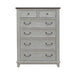 River Place 6 Drawer Chest in Riverstone White and Tobacco - Furniture 4 Less (Jacksonville, NC)