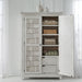 River Place Armoire in Riverstone White and Tobacco - Furniture 4 Less (Jacksonville, NC)