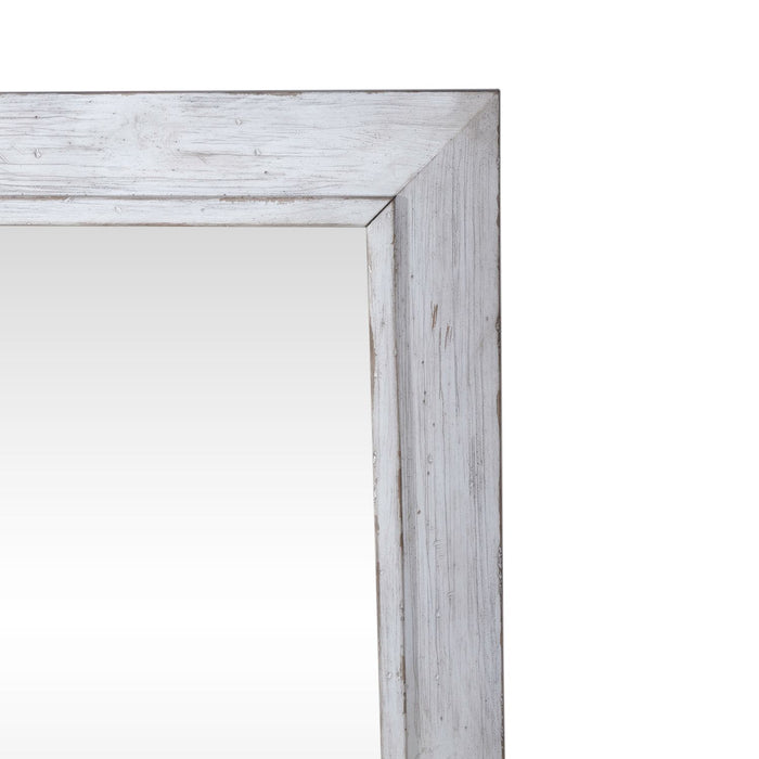 River Place Mirror in Riverstone White and Tobacco - Furniture 4 Less (Jacksonville, NC)